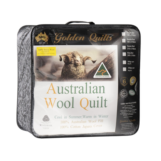 Golden Quilts 500GSM Wool Quilt Super King