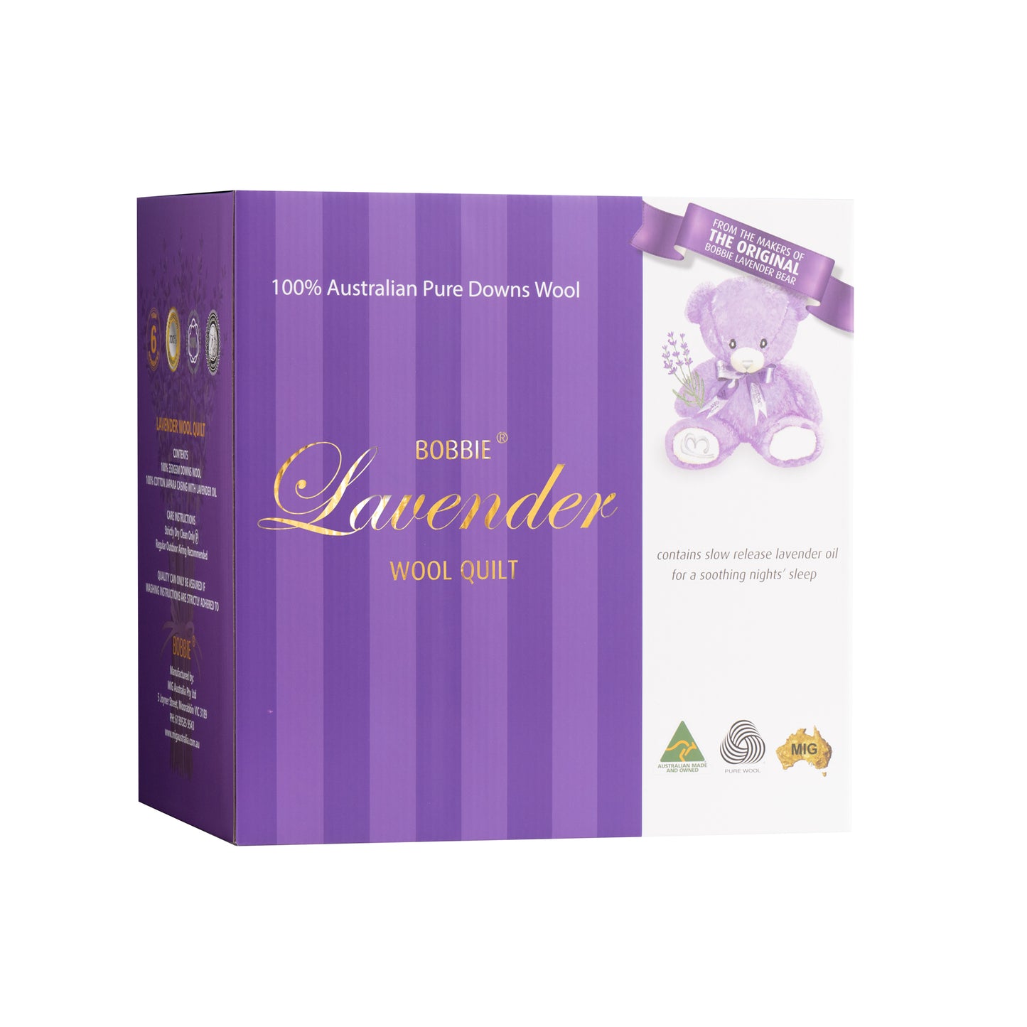 MIG Australia Lavender Wool Quilt Single